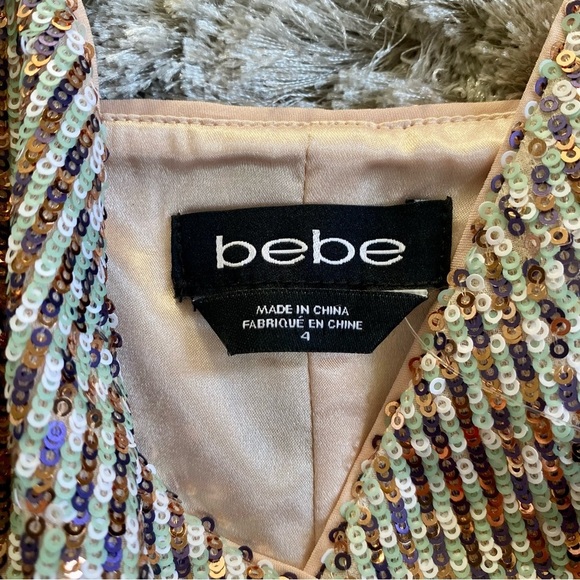 Bebe NWT Gorgeous, Sparkle Fit & Flare Dress Size 4 - Picture 10 of 11